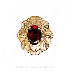 GS498 G - 14 Karat Gold Garnet Slide 